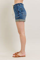Judy Blue High waisted Cuff Jogger Shorts - Sassy Inspiration
