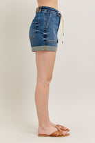 Judy Blue High waisted Cuff Jogger Shorts - Sassy Inspiration
