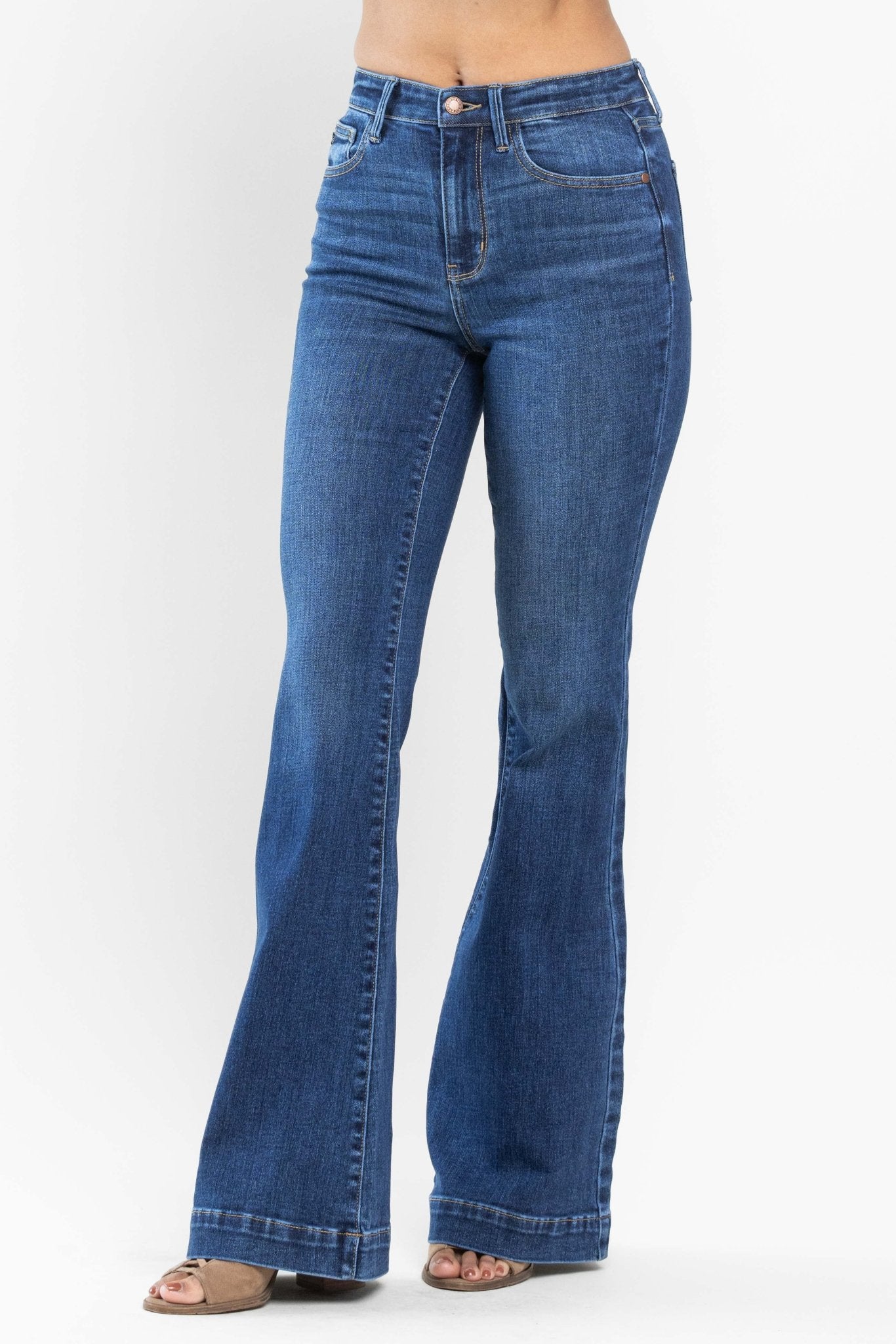 Judy Blue High Waisted Wide Hem Flare Jean - Sassy Inspiration