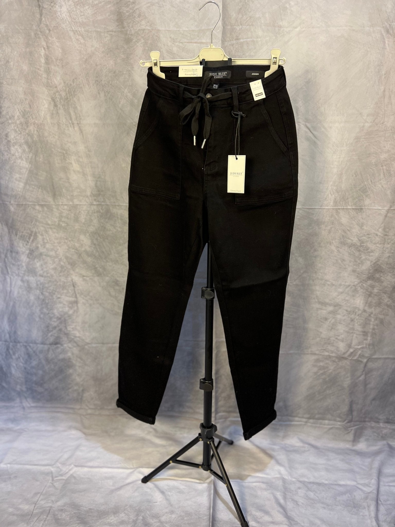 Judy Blue Jet Black Double Roll Cuff Jogger - Sassy Inspiration