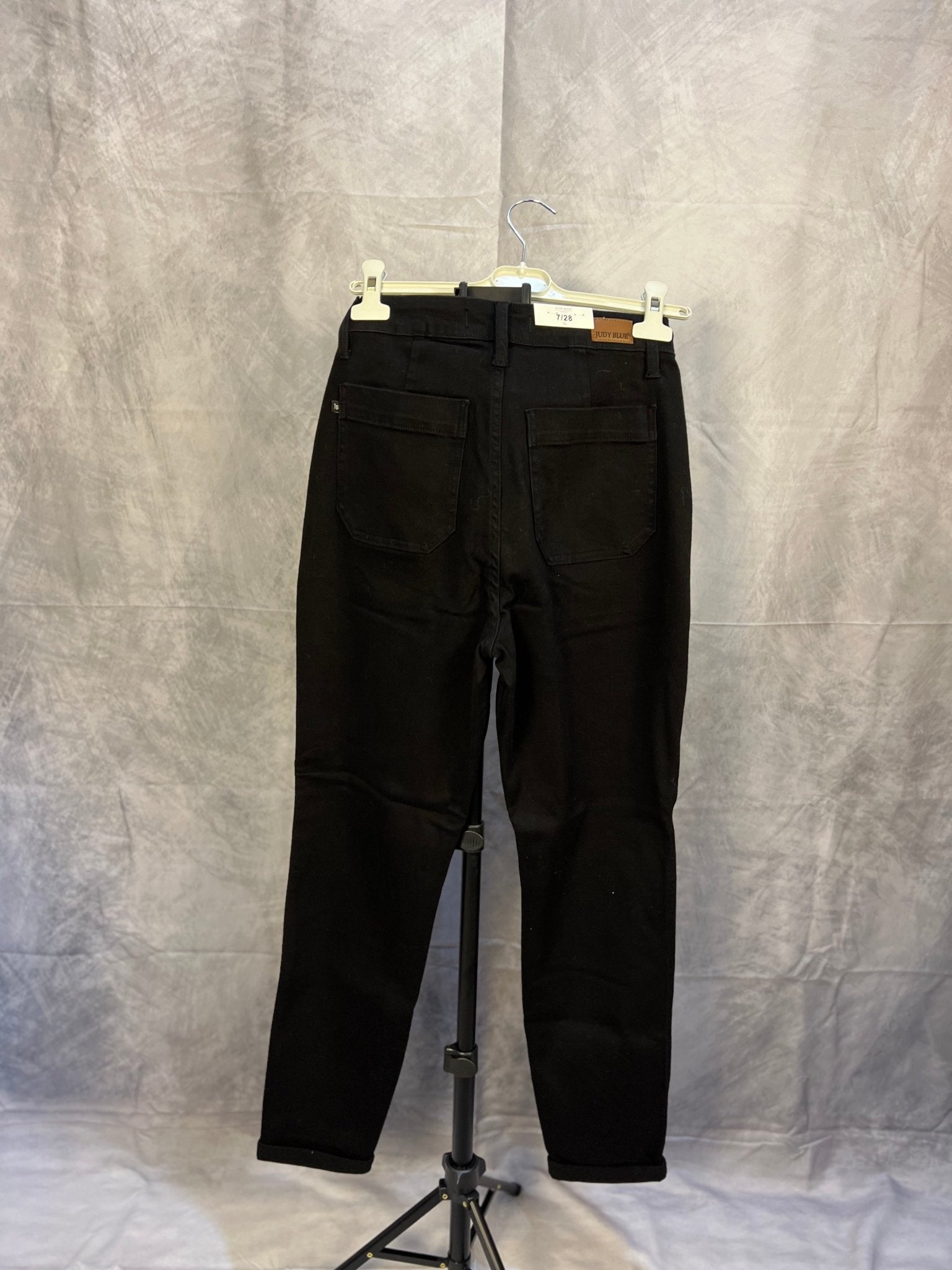 Judy Blue Jet Black Double Roll Cuff Jogger - Sassy Inspiration