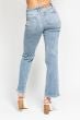 Judy Blue Mid - rise Yoke Cell Phone Pocket Dad Jean - Sassy Inspiration