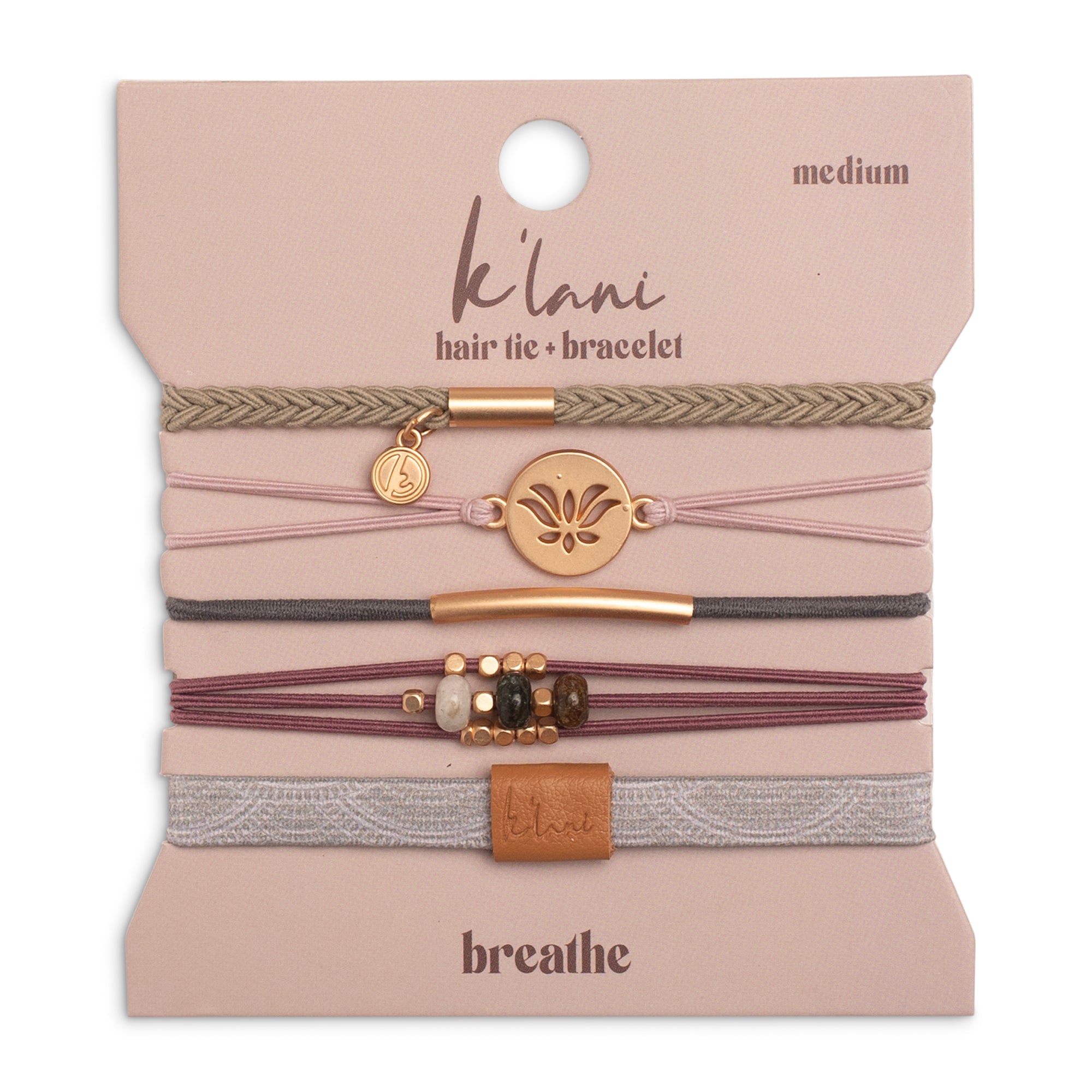 K'lani BREATHE Hair Tie/Bracelet Set - Sassy Inspiration