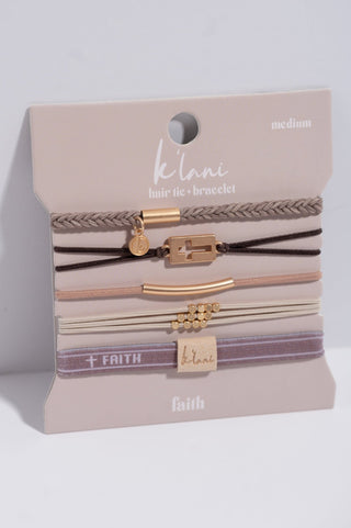 K'lani FAITH Hair Tie/Bracelet Set - Sassy Inspiration