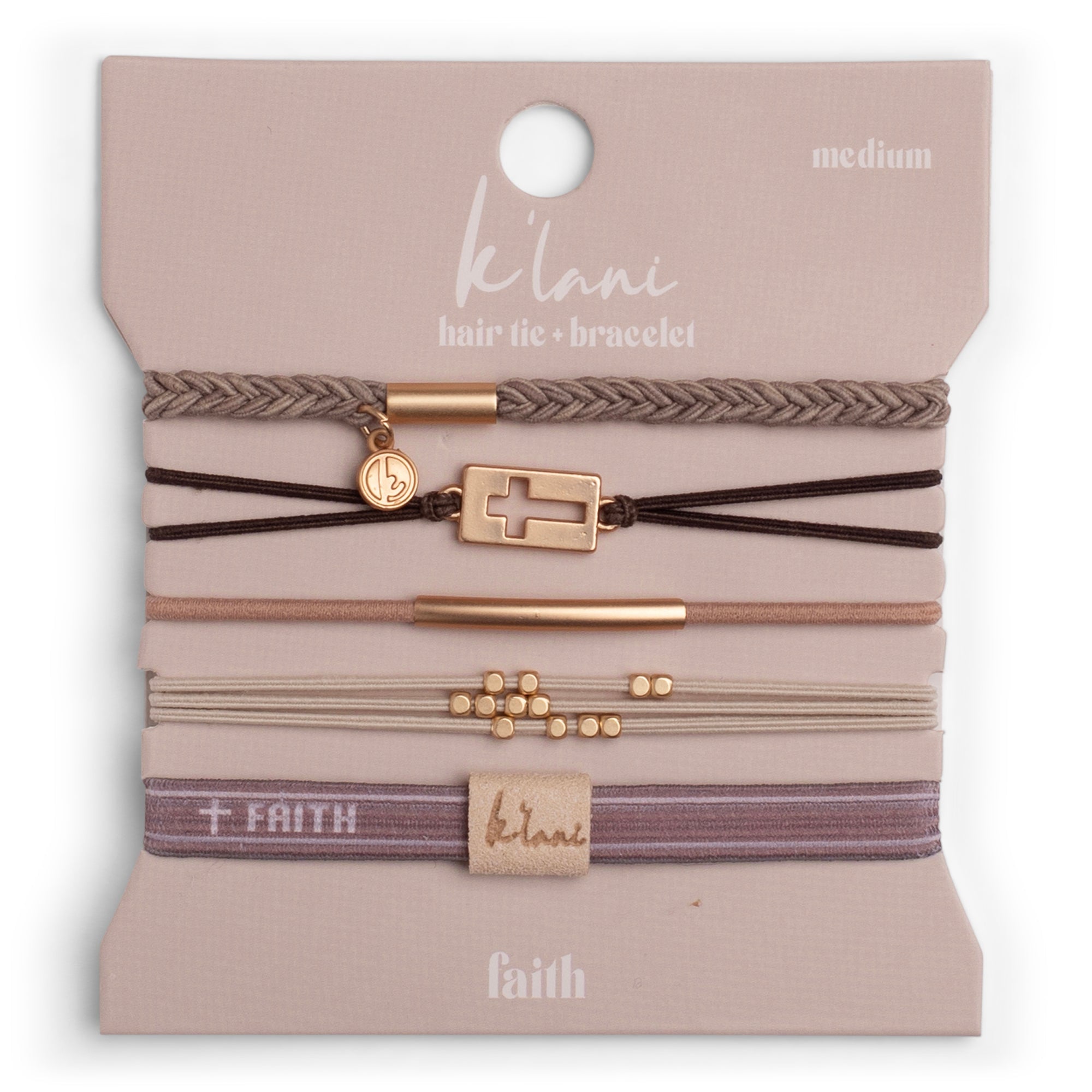 K'lani FAITH Hair Tie/Bracelet Set - Sassy Inspiration