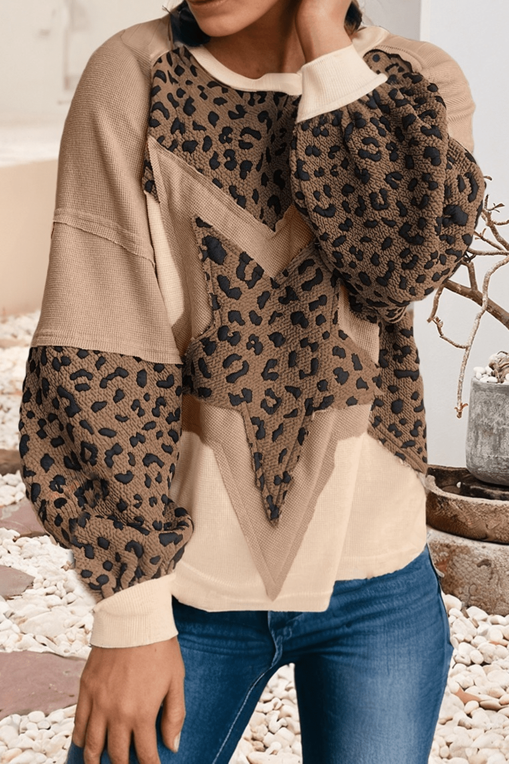 Leopard Star Pullover - Sassy Inspiration