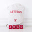 Crimson with White Letters