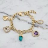 Lucky Little Luxuries Gold Charm Bracelet - Sassy Inspiration