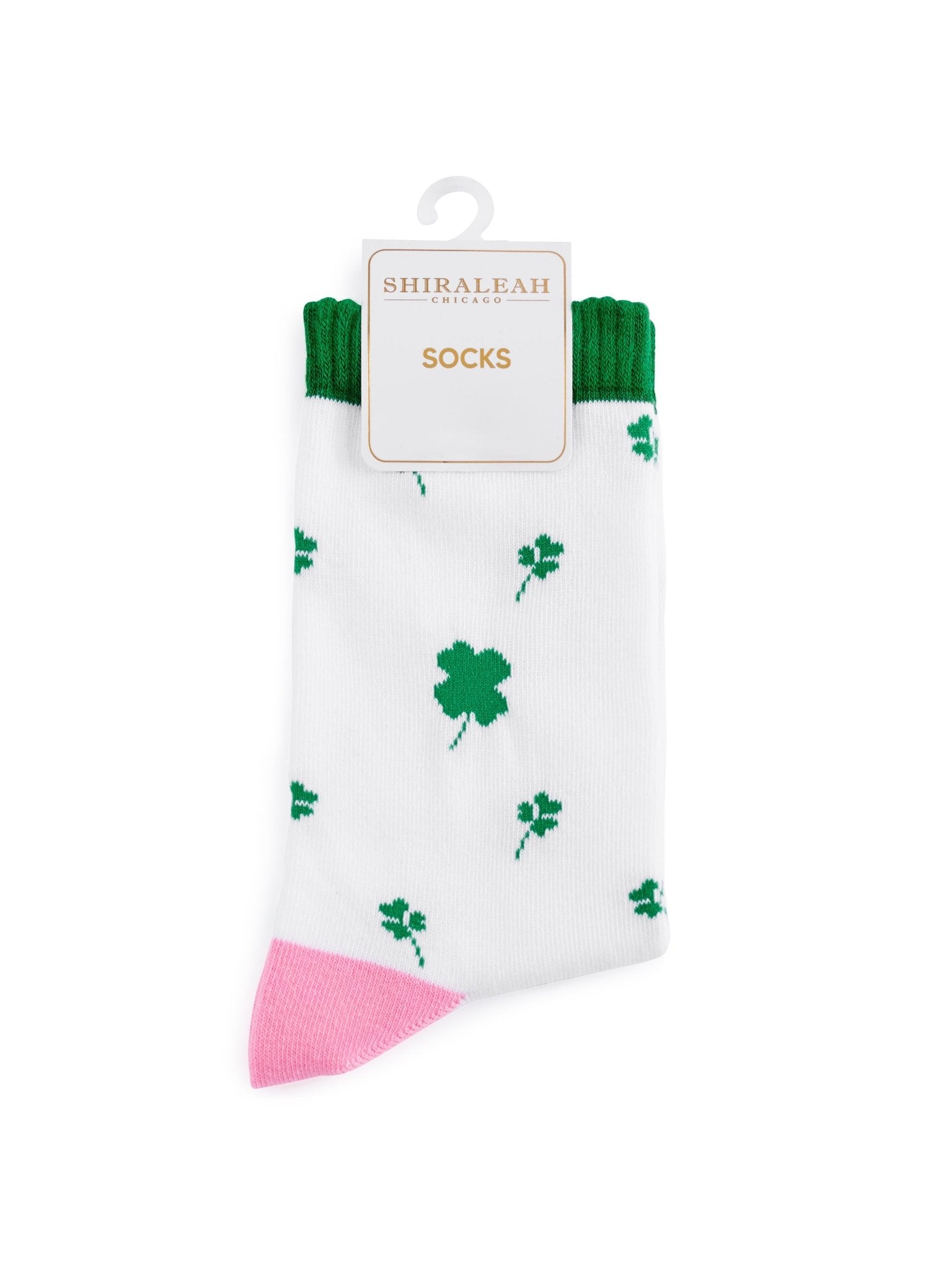 LUCKY SHAMROCK SOCKS, GREEN - Sassy Inspiration