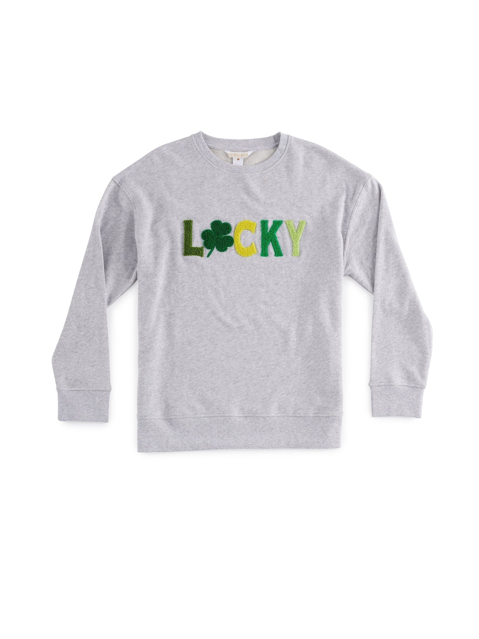 "LUCKY" SWEATSHIRT - GREY - Sassy Inspiration