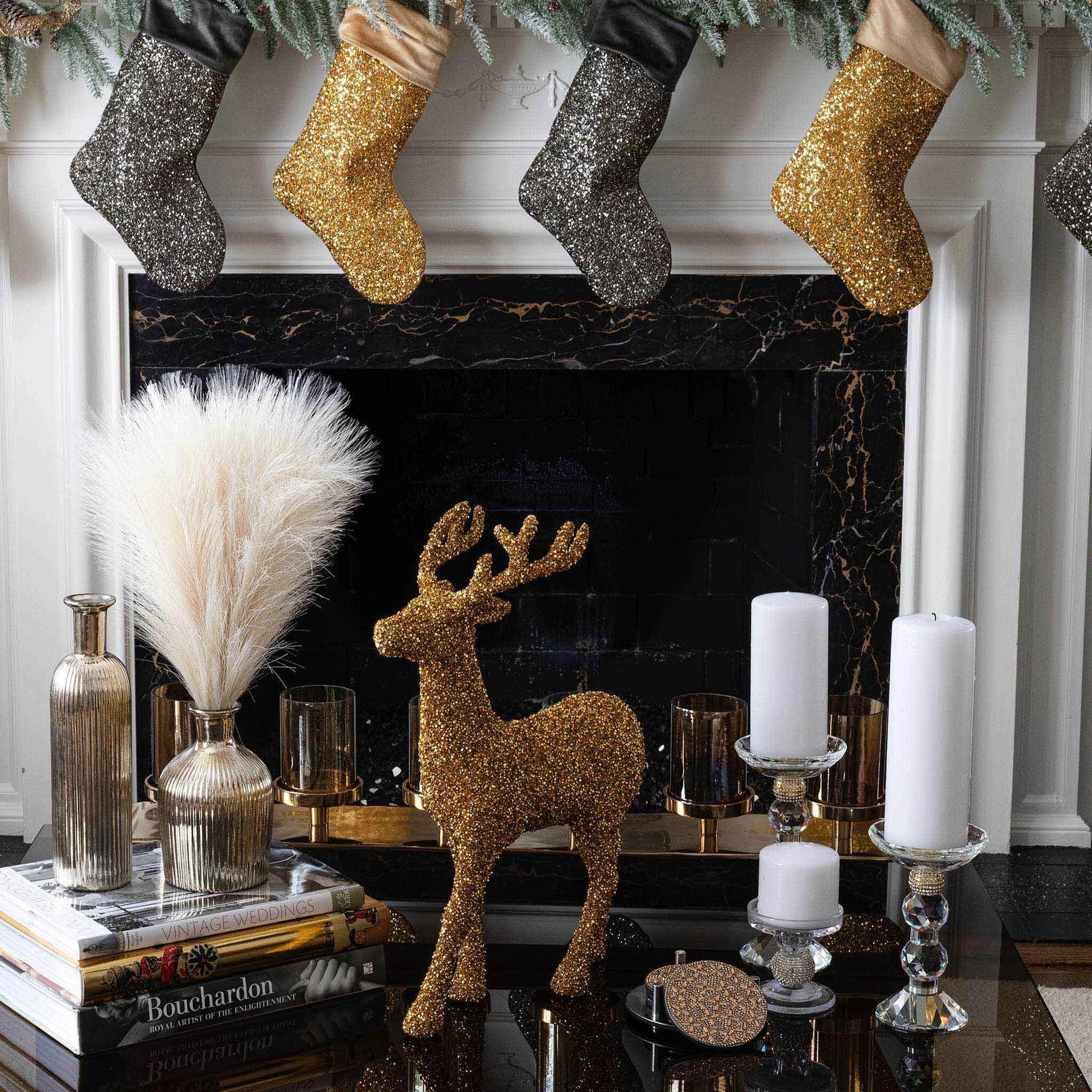 Luminous Reindeer Statue - Silver - Sassy Inspiration