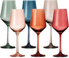Luxury Colored Crystal Wine Glass Set of 6 - Sassy Inspiration