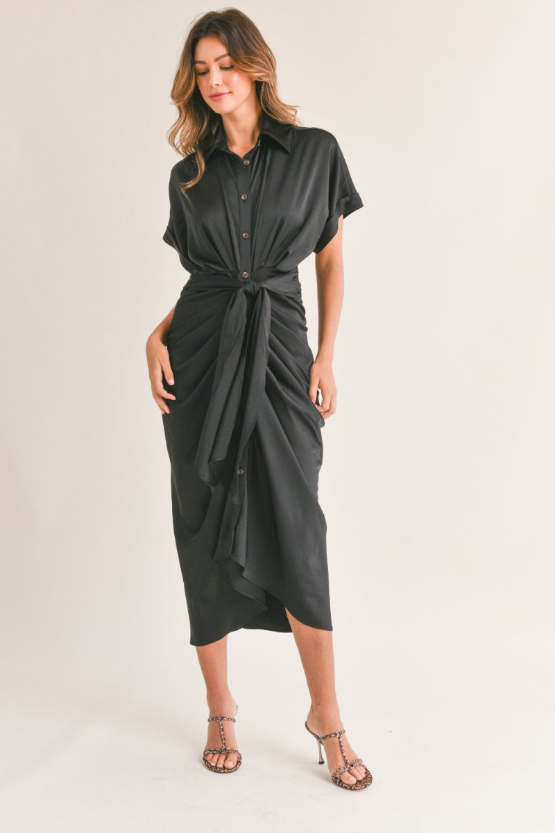 Tie Front Midi Dress