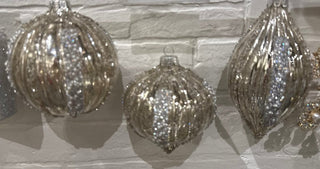 Mercury Glass Glitter Stripe Ornament – 3 Styles - Sassy Inspiration