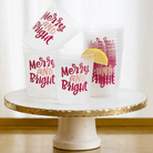 Merry and Bright Party Cups (Set of 10) Frosted/Pink - Sassy Inspiration