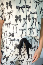 Midnight Bow Ruffle Pajama Set - Sassy Inspiration