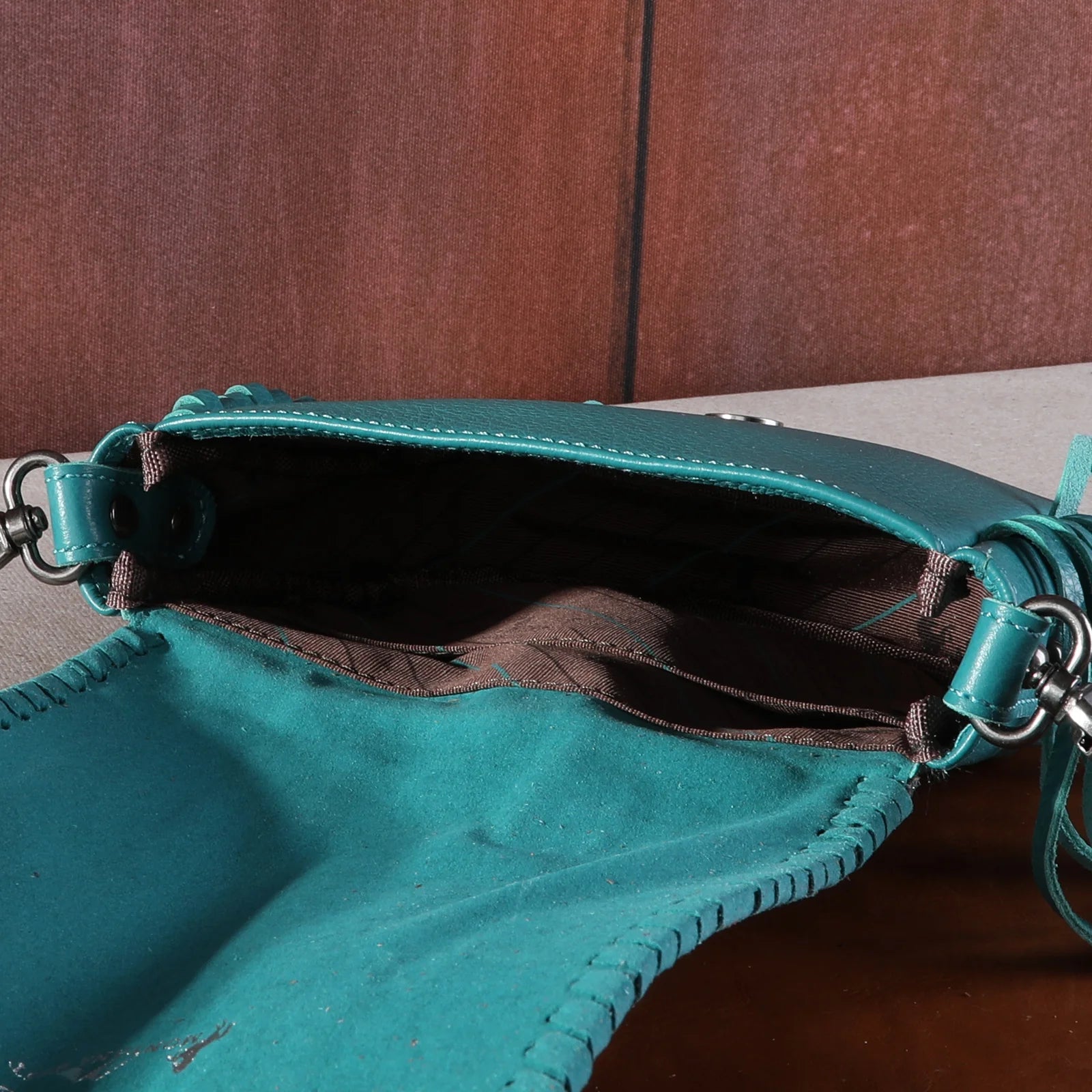 Montana West Genuine Leather Tooled Collection Fringe Crossbody - Sassy Inspiration