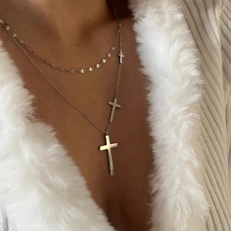 Multi - Cross Necklace - Sassy Inspiration