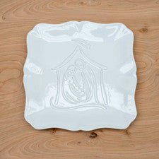 Nativity Embossed Square Platter - Sassy Inspiration