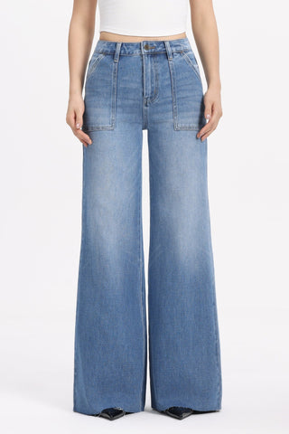 New York High Rise Wide Leg Jeans - Sassy Inspiration