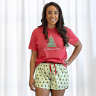 O Christmas Tree Crew Neck Short Sleeve T-Shirt - Sassy Inspiration