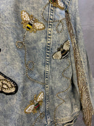 One of a kind denim jacket (Bumble Bee - S) - Sassy Inspiration