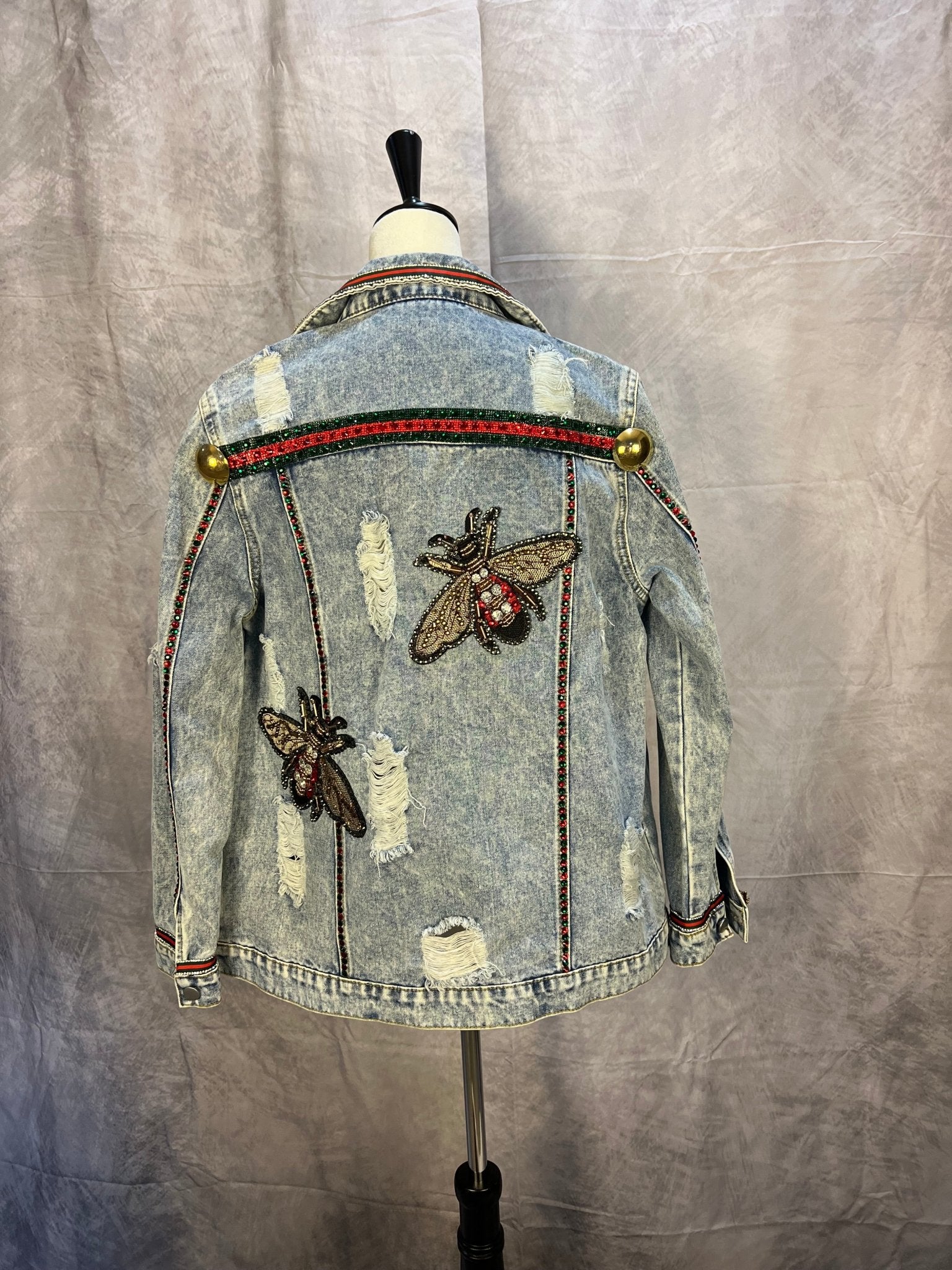 One of a kind denim jacket (Medium) - Sassy Inspiration