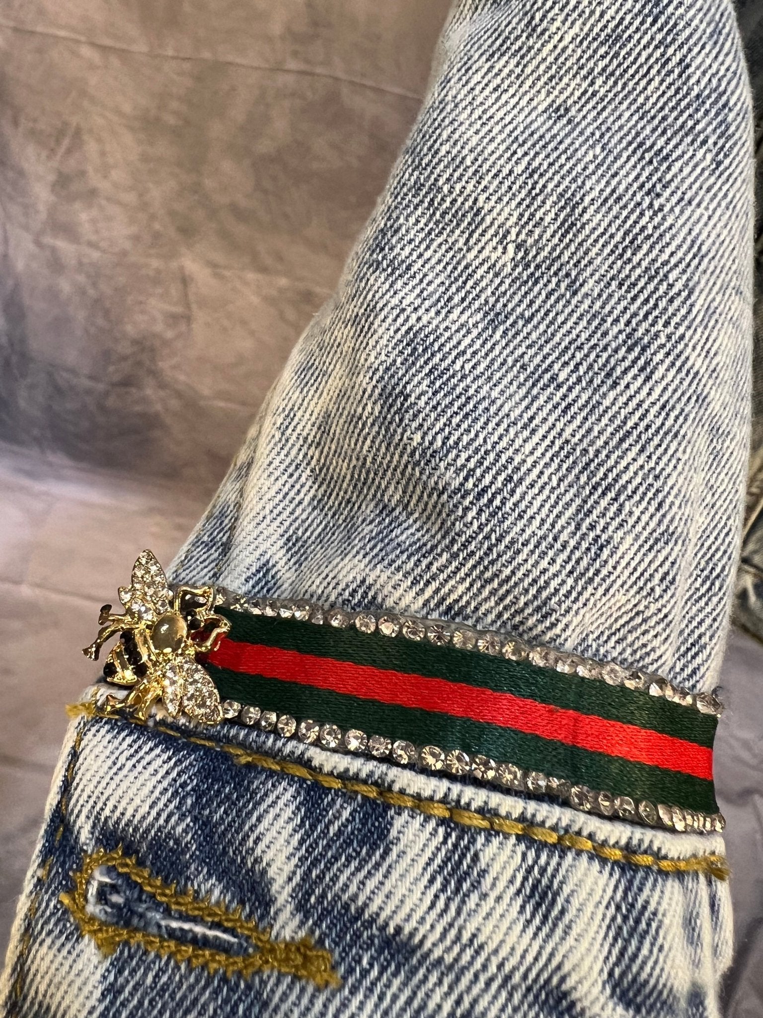 One of a kind denim jacket (Medium) - Sassy Inspiration