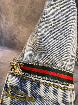 One of a kind denim jacket (Medium) - Sassy Inspiration