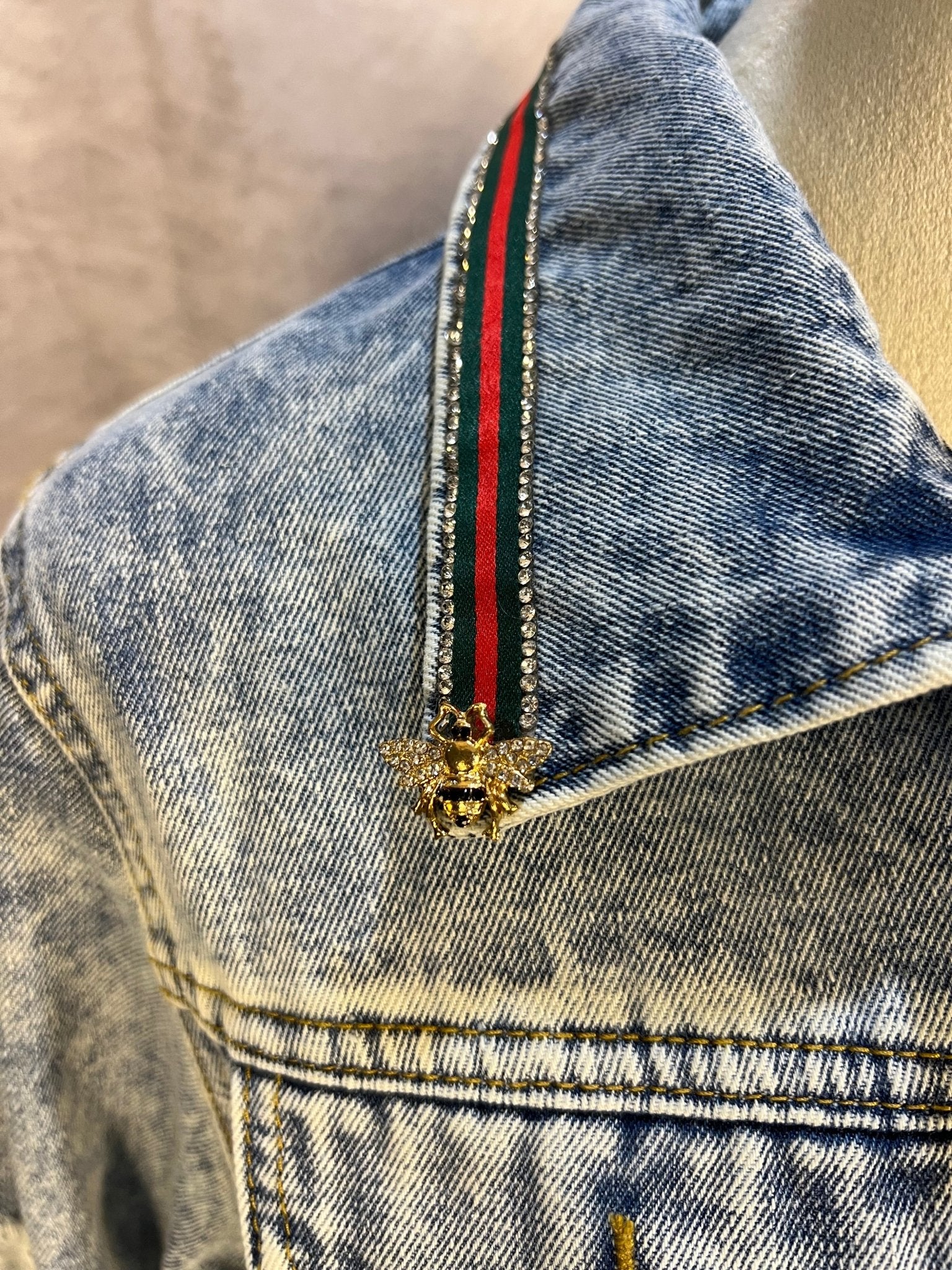 One of a kind denim jacket (Medium) - Sassy Inspiration