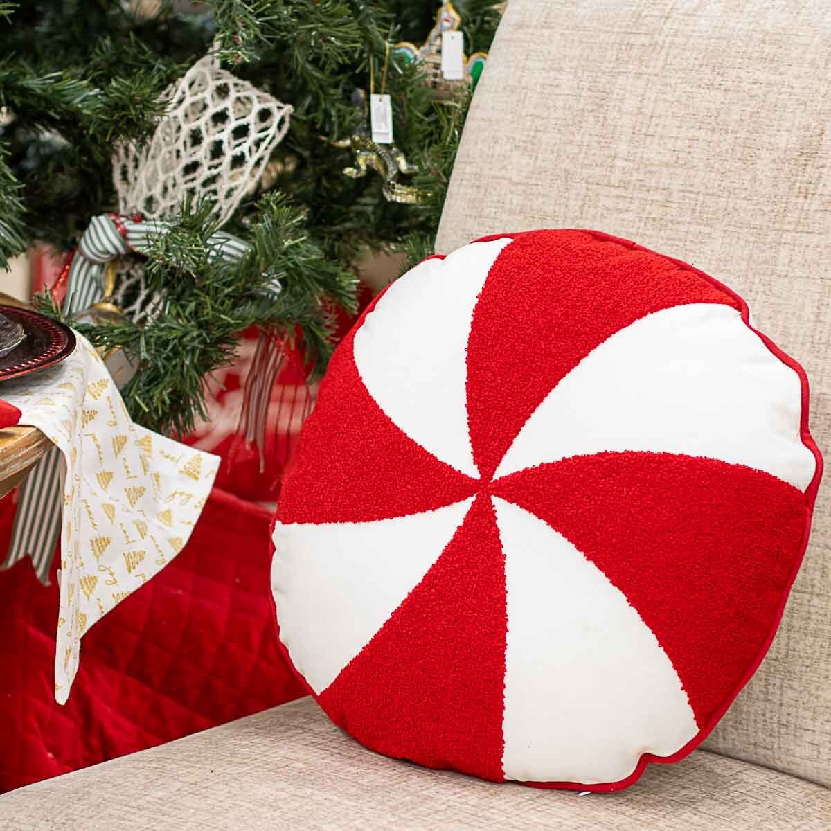 Peppermint Pillow in Red - Sassy Inspiration