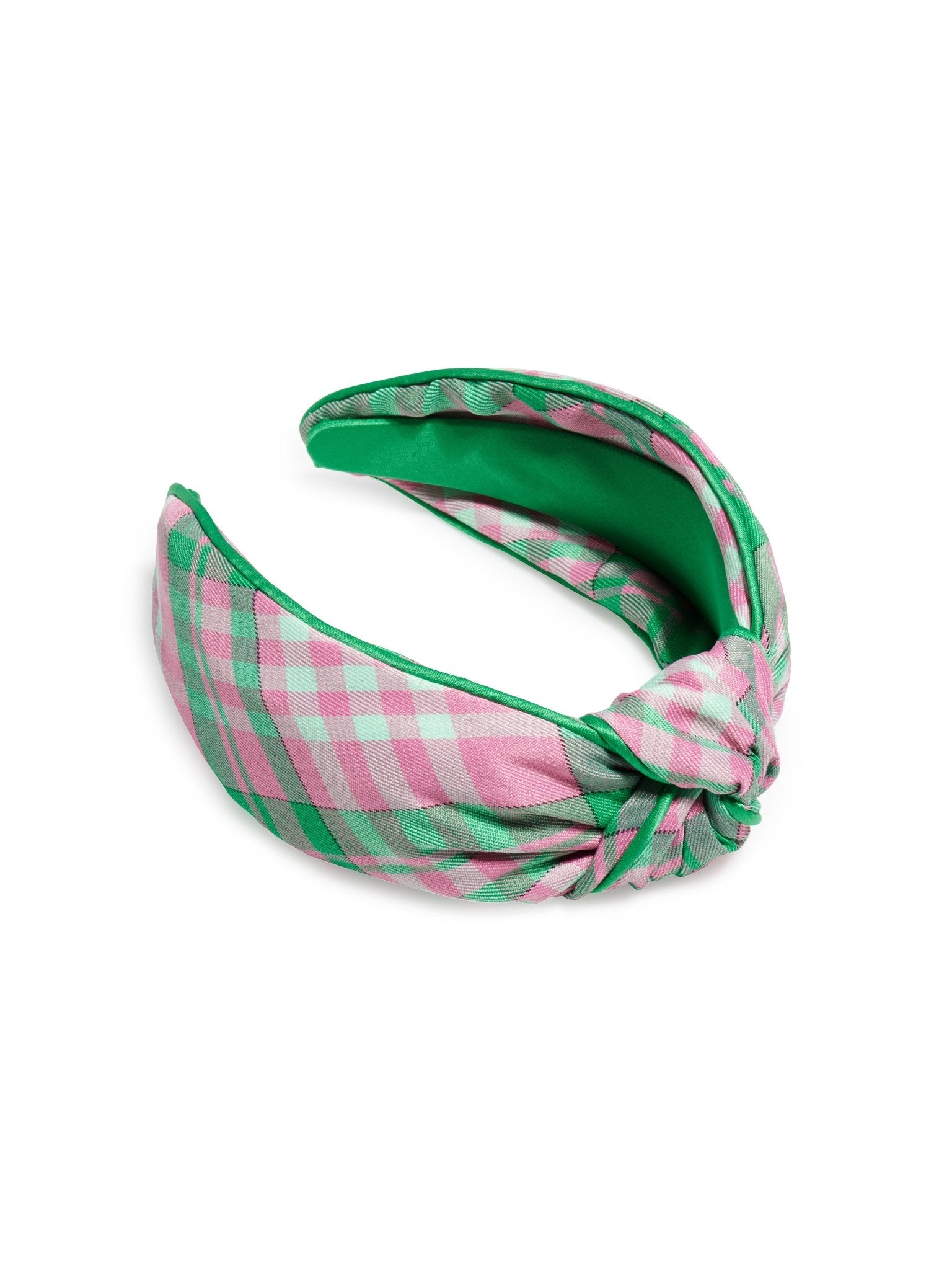 PLAID KNOTTED HEADBAND, GREEN - Sassy Inspiration