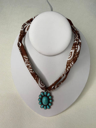 Prairie Bloom Bandana Pendant Necklace - Sassy Inspiration