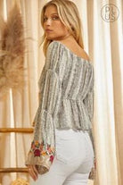 Printed Peplum Top - Sassy Inspiration