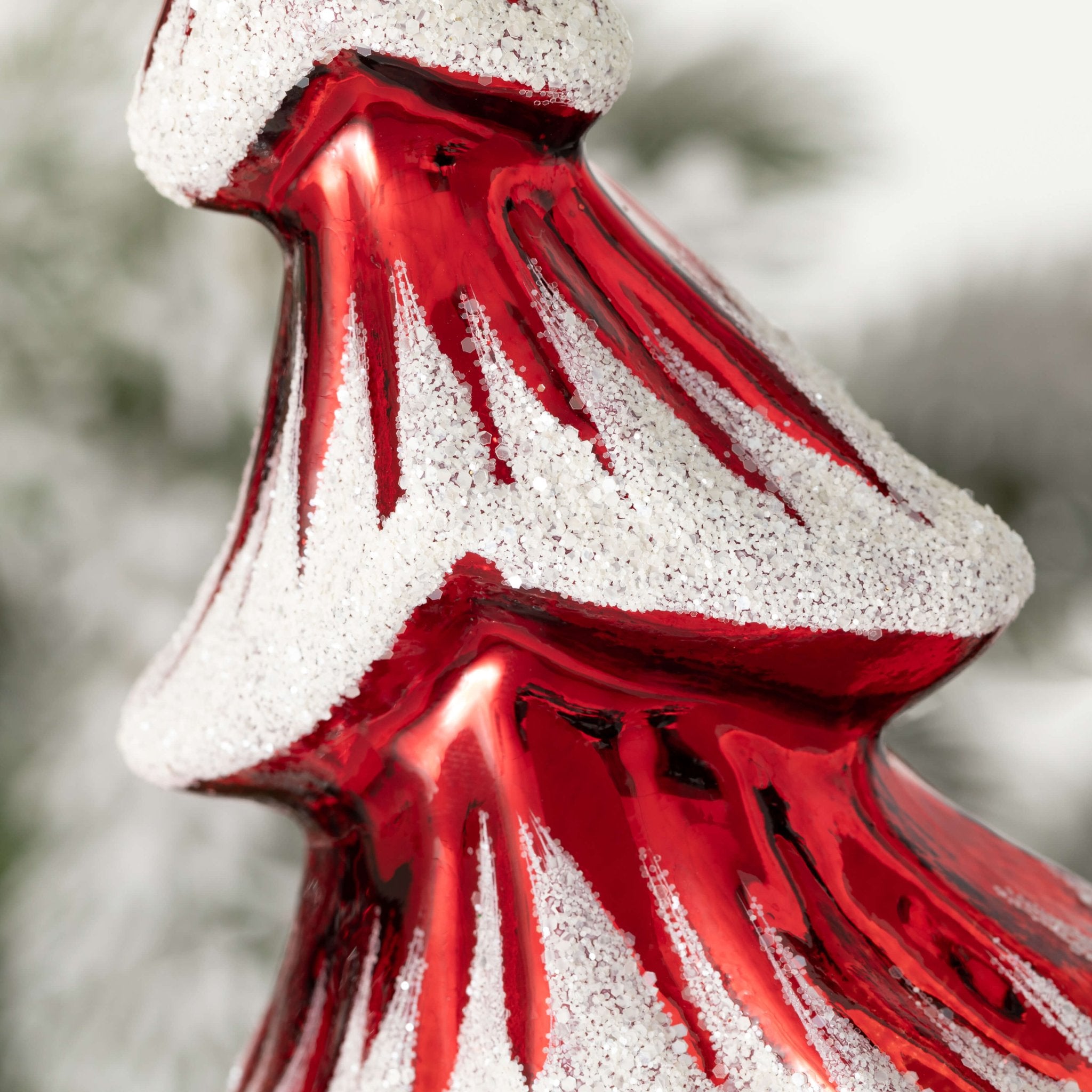RED FROSTED TREE ORNAMENT - Sassy Inspiration