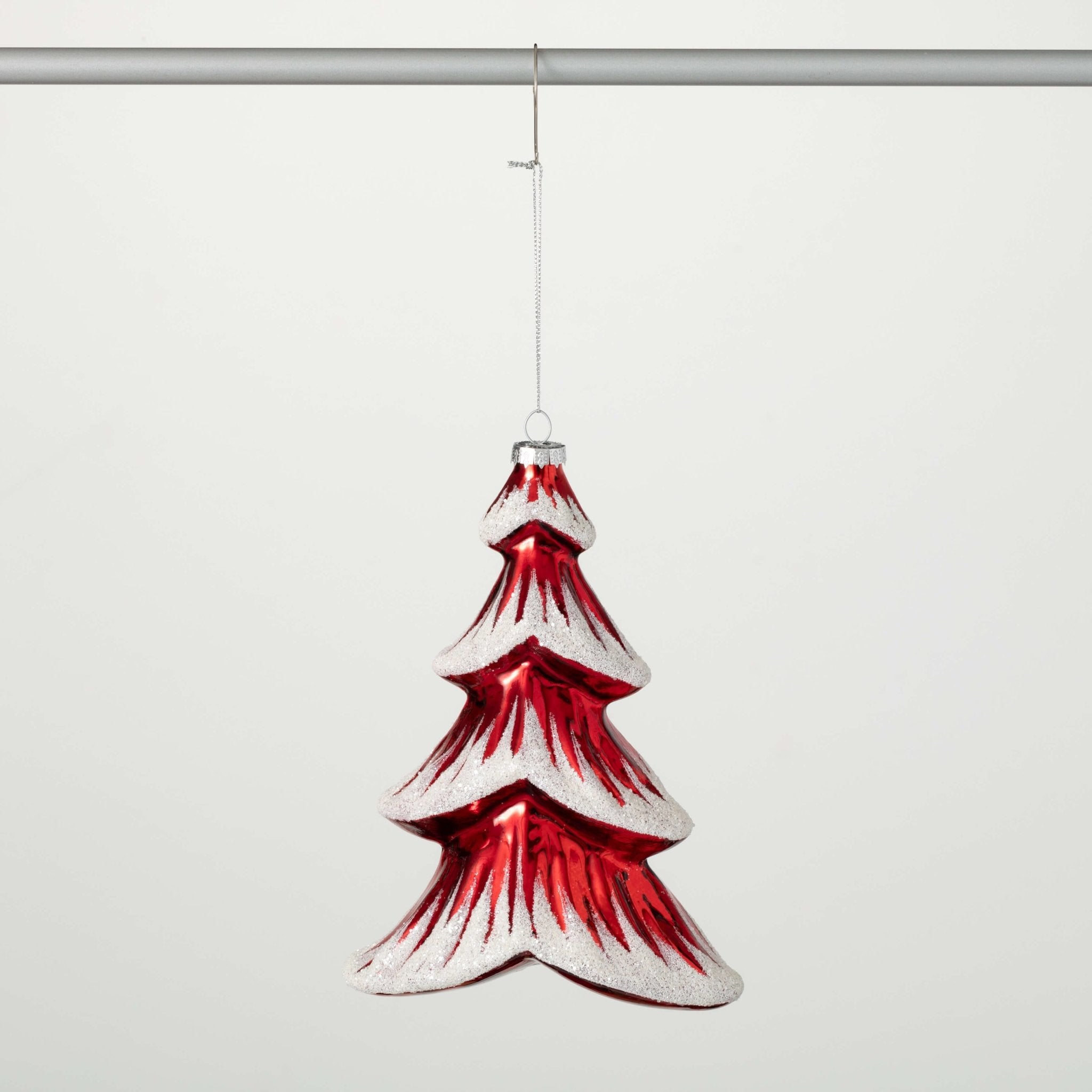 RED FROSTED TREE ORNAMENT - Sassy Inspiration