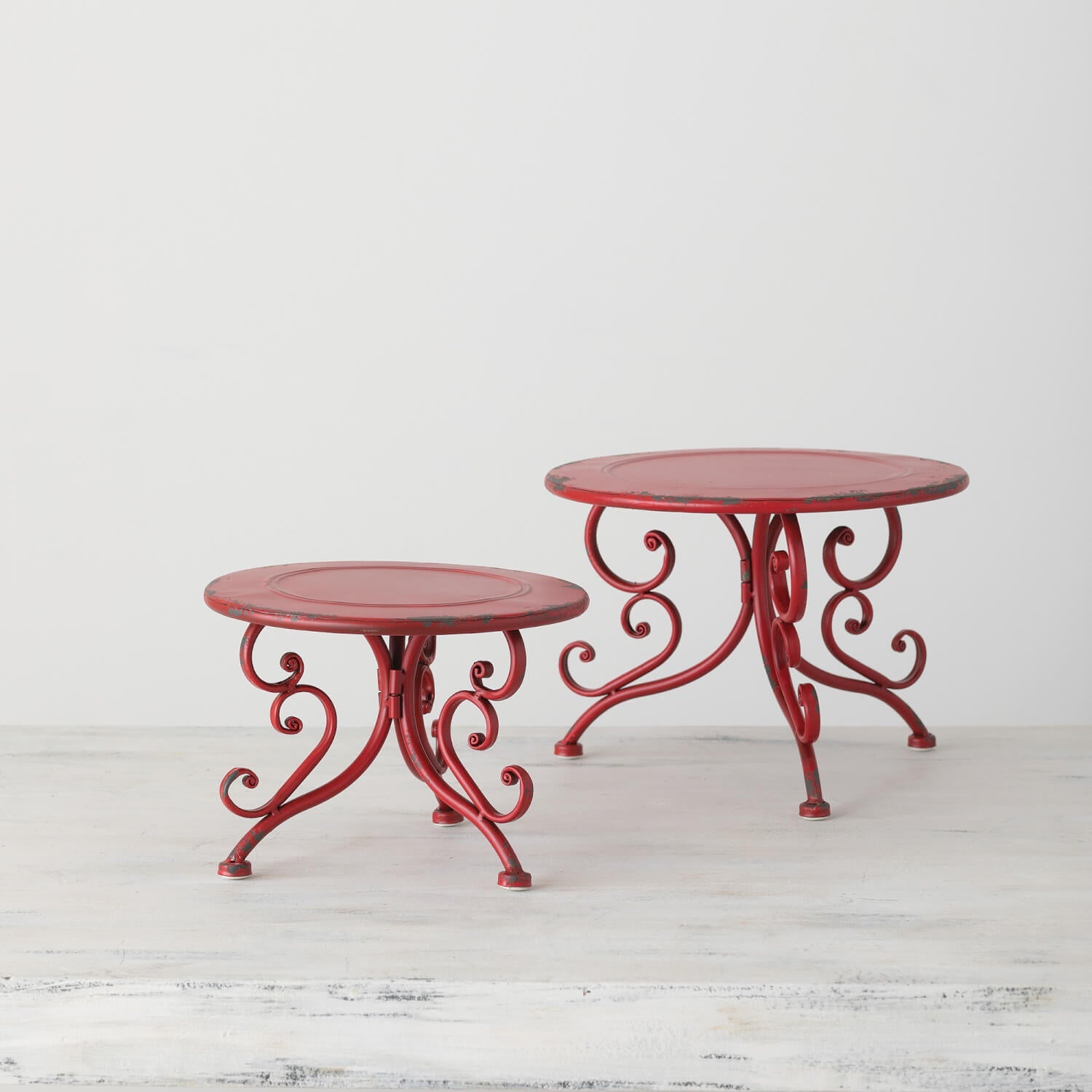 RED TABLETOP STANDS S/2 - Sassy Inspiration