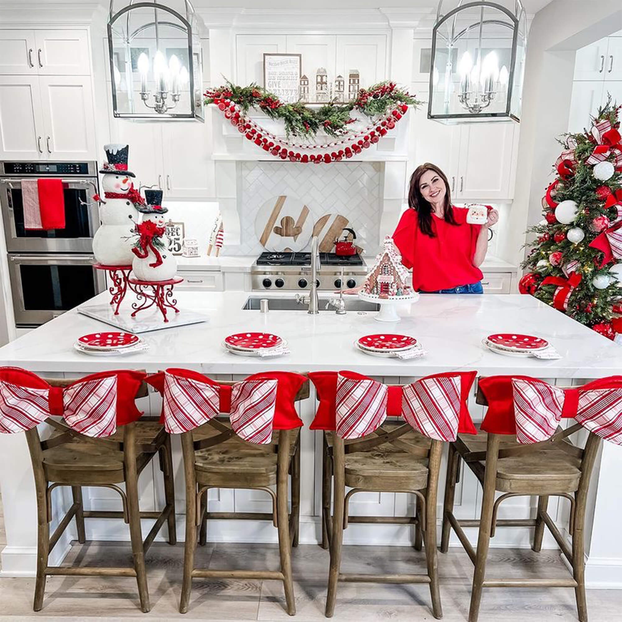 RED TABLETOP STANDS S/2 - Sassy Inspiration