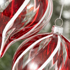RED WHITE STRIPED ORNAMENTS 2 - Sassy Inspiration