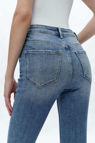 Retro Revival High Rise Flare Jeans by Bayeas - Sassy Inspiration