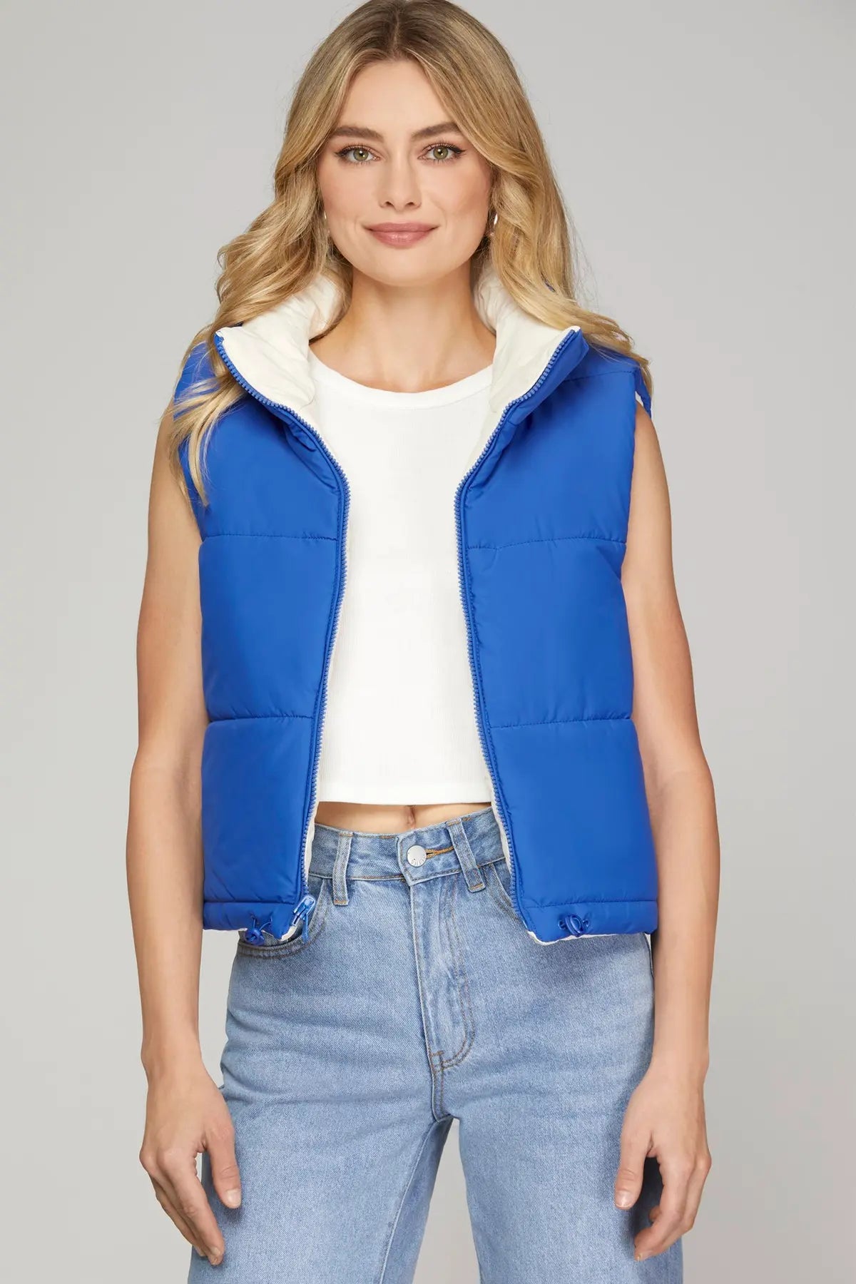 Reversible Puffer Vest - Sassy Inspiration