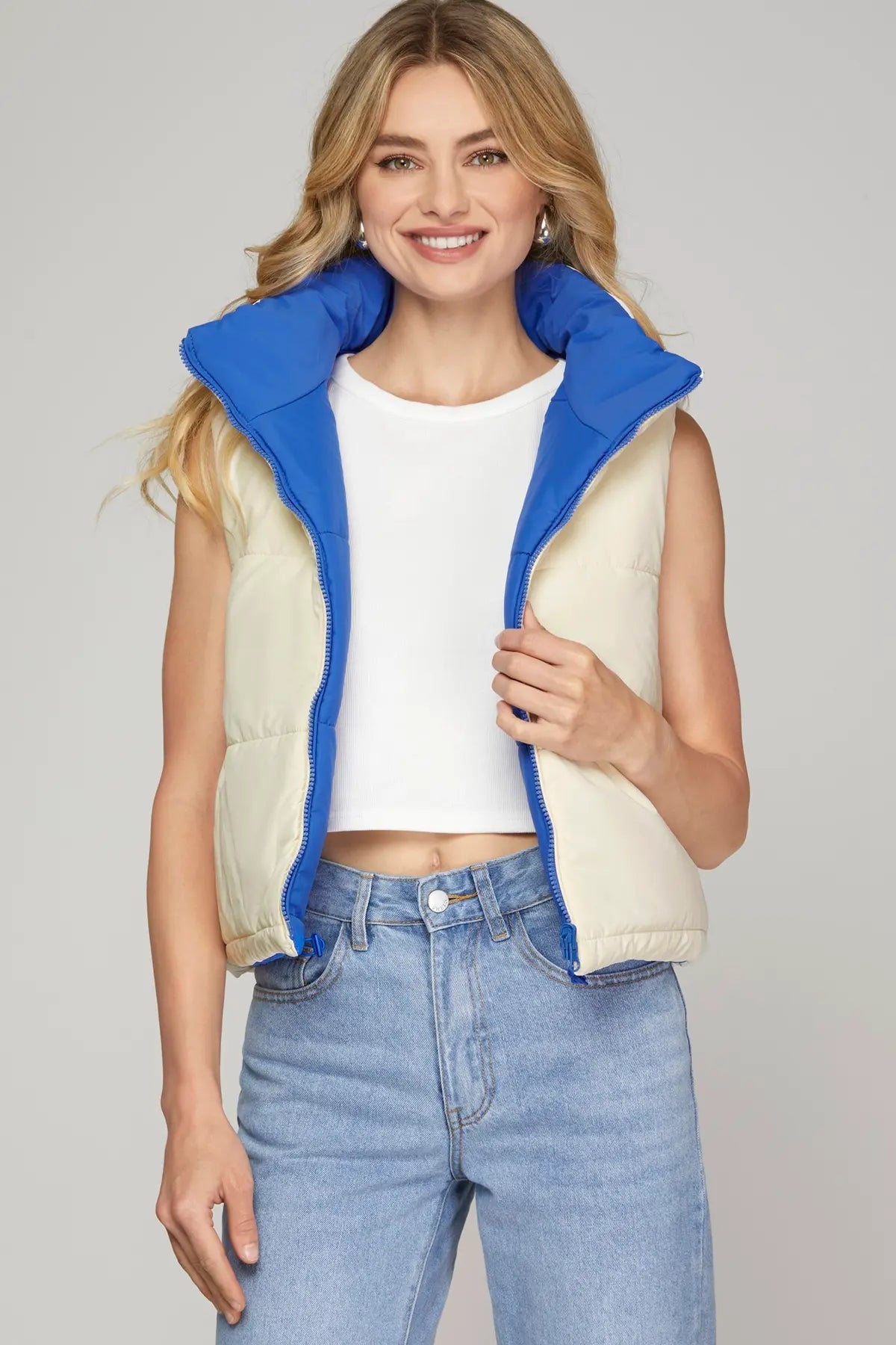 Reversible Puffer Vest - Sassy Inspiration