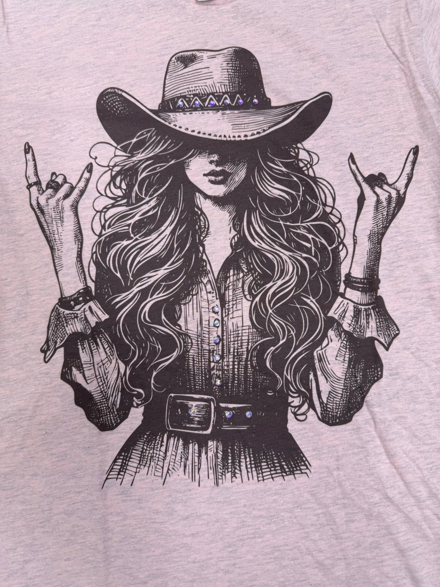 Rock & Roll Cowgirl Graphic Tee - Sassy Inspiration