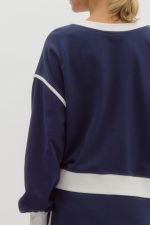 Round neck long sleeve top - Navy - Sassy Inspiration