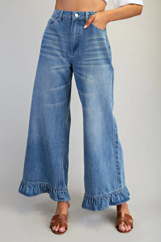 Ruffle & Rebel Mineral Wash Jeans - Sassy Inspiration