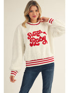 Santa Baby fuzzy sweatshirt - Sassy Inspiration