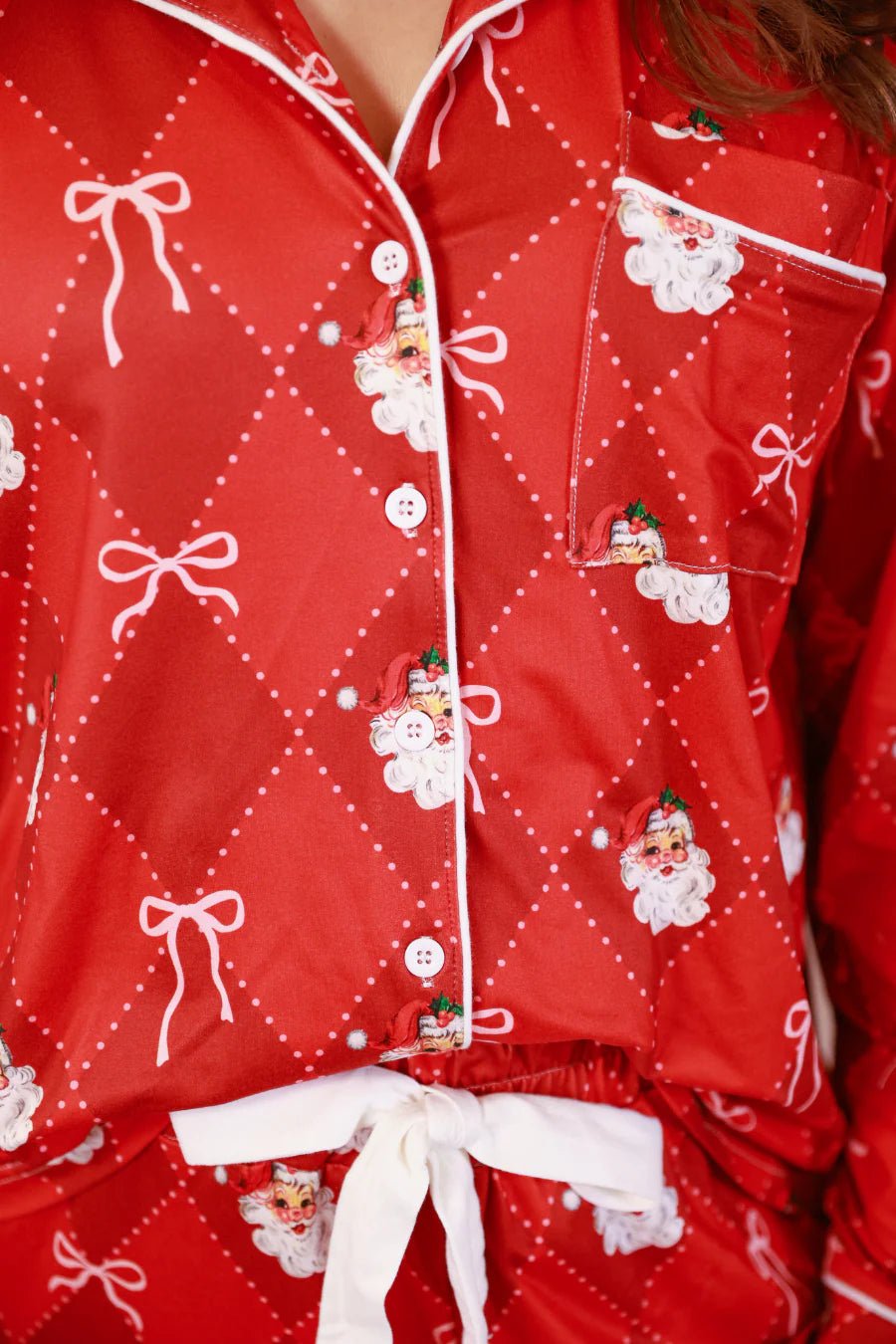 Santa's Red Ruffle Pajama Set - Sassy Inspiration