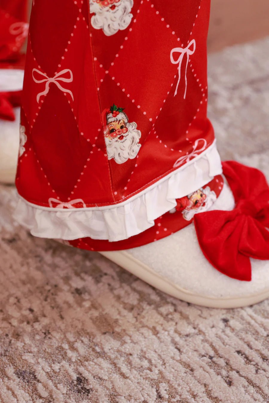 Santa's Red Ruffle Pajama Set - Sassy Inspiration