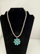 Silver Mesa Turquoise Blossom Necklace - Sassy Inspiration