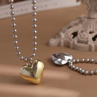 Simple Beaded Heart Pendant Necklace - Sassy Inspiration